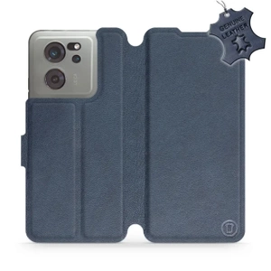 Etui ze skóry naturalnej do Xiaomi 13T Pro - wzór Blue Leather