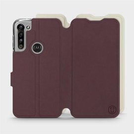 Phone Case Motorola Moto G8 Power - Design Burgundy with Platinum