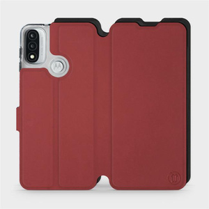 Etui Soft Touch do Motorola Moto E20 - wzór Zachodząca czerwień z czernią