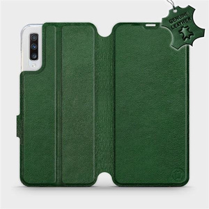 Hülle für Samsung Galaxy A70 - Farbe Green Leather