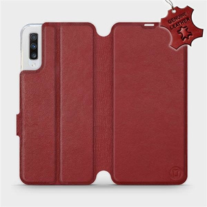 Hülle für Samsung Galaxy A70 - Farbe Dark Red Leather