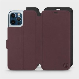 Phone Case Apple iPhone 12 Pro Max - Design Burgundy with Black