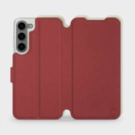Phone Case Samsung Galaxy S23 Plus - Design Dark Red with Platinum