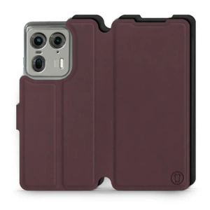 Etui Soft Touch do Motorola Edge 50 Ultra - wzór Matowy burgund z czernią
