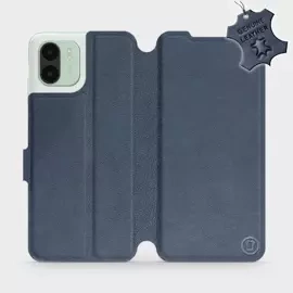 Etui ze skóry naturalnej do Xiaomi Redmi A2 - wzór Blue Leather