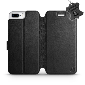 Phone Case Apple iPhone 8 Plus - Design Black Leather