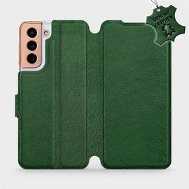 Phone Case Samsung Galaxy S21 - Design Green Leather