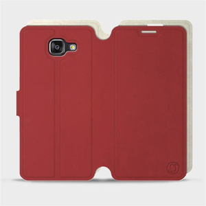 Phone Case Samsung Galaxy A5 2016 - Design Dark Red with Platinum