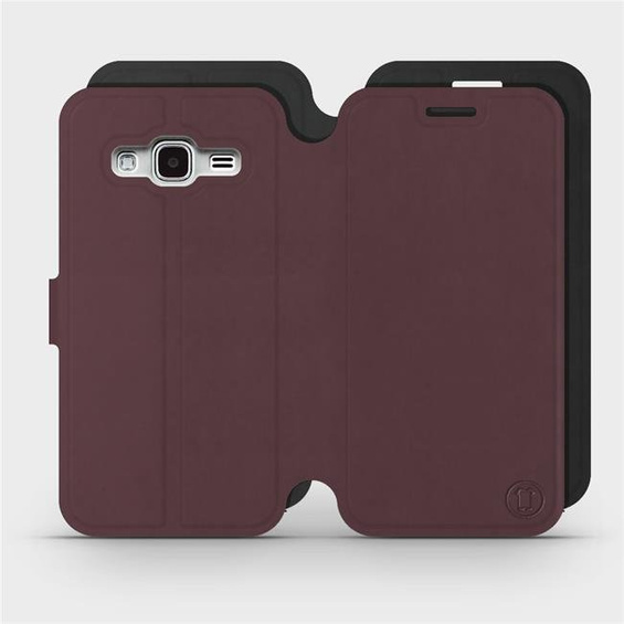 Phone Case Samsung Galaxy J3 2016 - Design Burgundy with Black