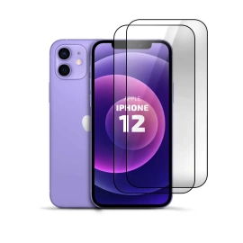 2-Pack Tempered Glass Clear for Apple iPhone 12