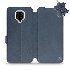 Phone Case Xiaomi Redmi Note 9 Pro - Design Blue Leather