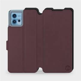 Phone Case Motorola Moto G72 - Design Burgundy with Black