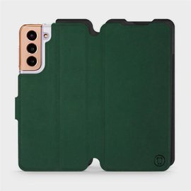 Phone Case Samsung Galaxy S21 - Design Green with Black