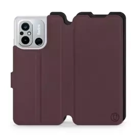 Phone Case Xiaomi Redmi 12C - Design Burgundy with Black