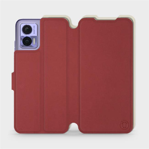 Phone Case Motorola Edge 30 Neo - Design Dark Red with Platinum
