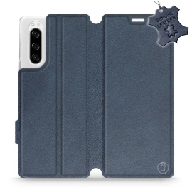 Phone Case Sony Xperia 5 - Design Blue Leather