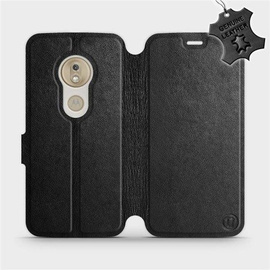 Phone Case Motorola Moto G7 Play - Design Black Leather