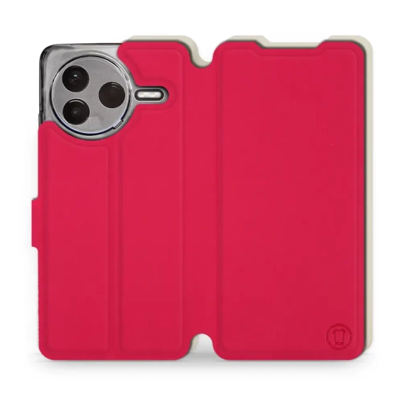 Hülle für Xiaomi POCO F7 Pro 5G - Farbe Rot mit Platin