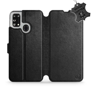 Phone Case Samsung Galaxy M31 - Design Black Leather