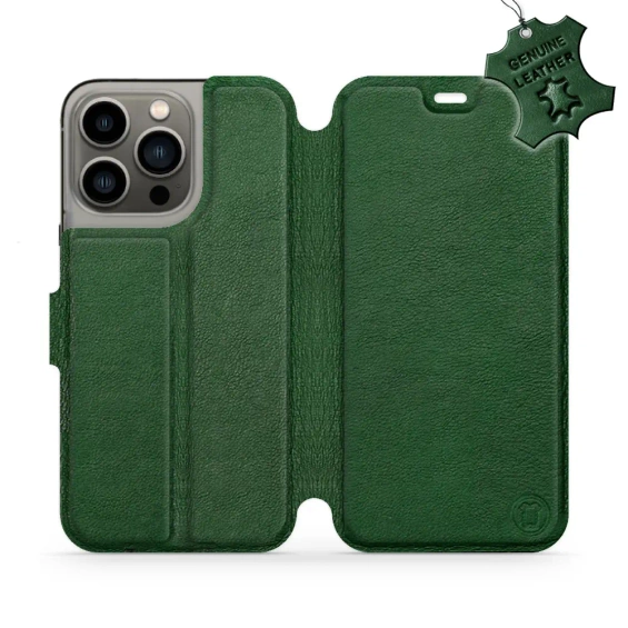 Phone Case Apple iPhone 13 Pro - Design Green Leather