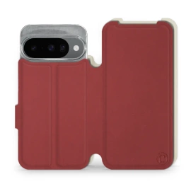 Phone Case Google Pixel 10 - Design Dark Red with Platinum