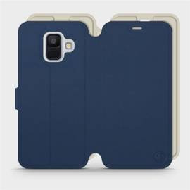 Phone Case Samsung Galaxy A6 2018 - Design Navy with Platinum