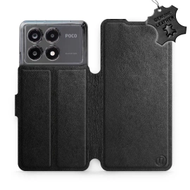 Phone Case Xiaomi POCO X6 Pro - Design Black Leather
