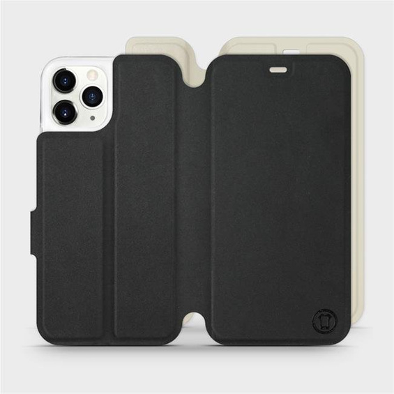 Etui Soft Touch do Apple iPhone 11 Pro - wzór Satynowa czerń z platyną