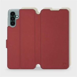 Phone Case Samsung Galaxy A04S - Design Dark Red with Platinum
