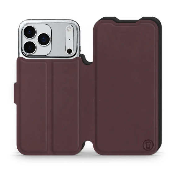Phone Case Apple iPhone 17 Pro Max - Design Burgundy with Black