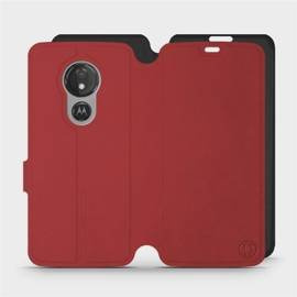 Phone Case Motorola Moto G7 Power - Design Dark Red with Platinum