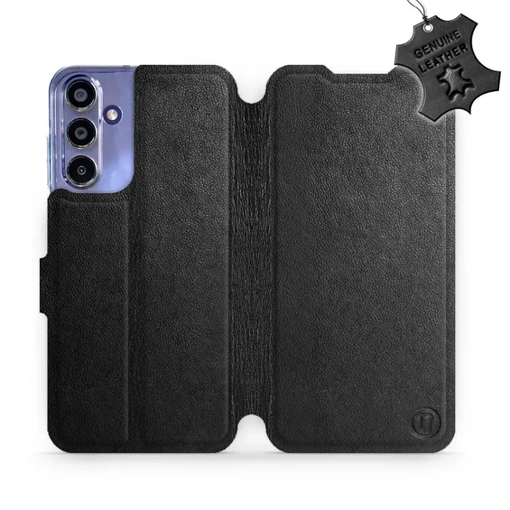 Phone Case Samsung Galaxy A15 4G - Design Black Leather