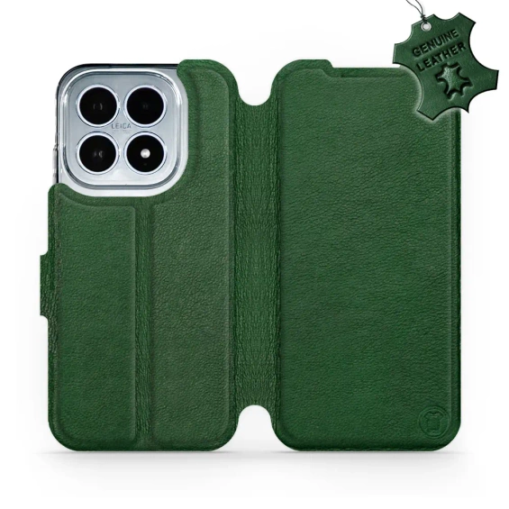 Etui ze skóry naturalnej do Xiaomi 17 - wzór Green Leather