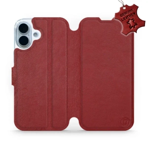 Phone Case Apple iPhone 17 - Design Dark Red Leather