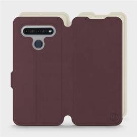 Phone Case LG K61 - Design Burgundy with Platinum