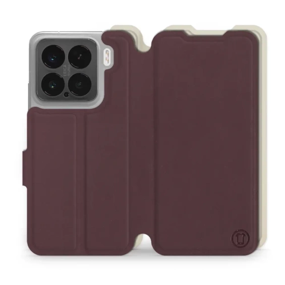 Hülle für Xiaomi 15 - Farbe Burgund mit Platin