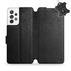 Phone Case Samsung Galaxy A72 - Design Black Leather