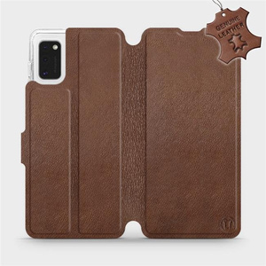 Phone Case Samsung Galaxy A41 - Design Brown Leather