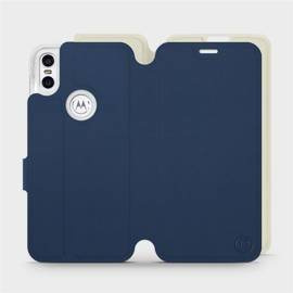 Phone Case Motorola One - Design Navy with Platinum