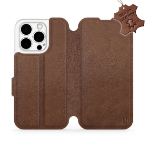 Phone Case Apple iPhone 15 Pro - Design Brown Leather