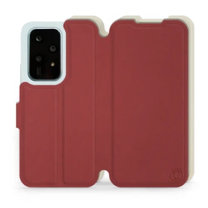 Hülle für Huawei Honor 200 Lite - Farbe Dunkelrot mit Platin