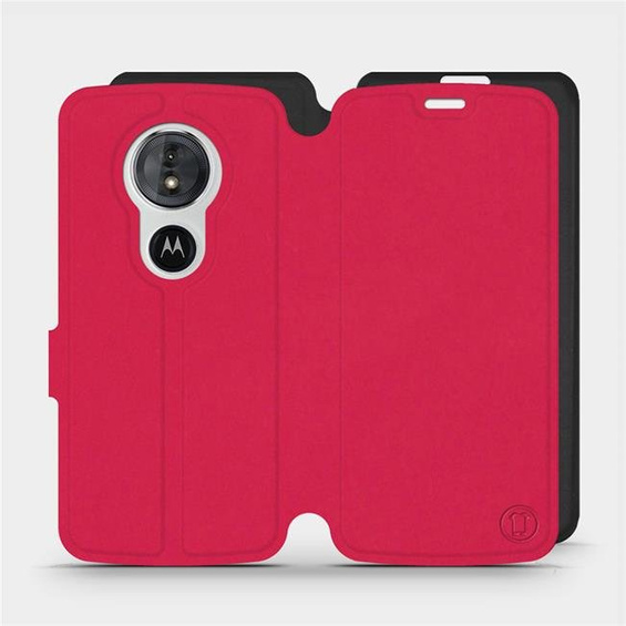 Etui Soft Touch do Motorola Moto G6 Play - wzór Żywa czerwień z czernią