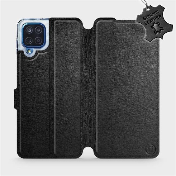 Phone Case Samsung Galaxy M12 - Design Black Leather