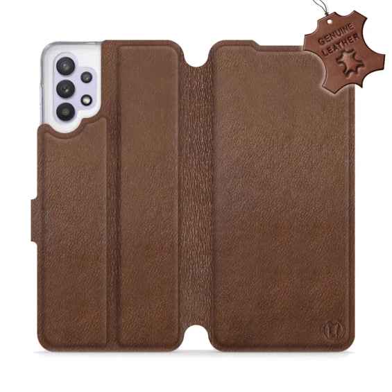 Phone Case Samsung Galaxy M32 5G - Design Brown Leather