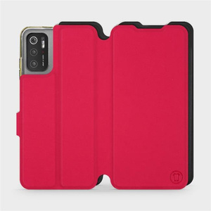 Etui Soft Touch do Xiaomi POCO M3 Pro 5G - wzór Żywa czerwień z czernią