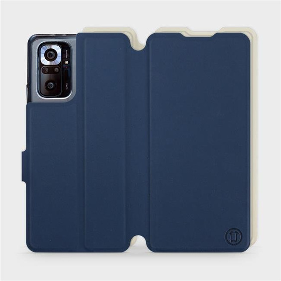 Hülle für Xiaomi Redmi Note 10 pro - Farbe Marineblau mit Platin