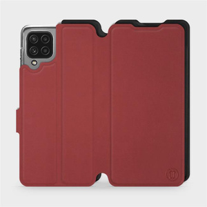 Phone Case Samsung Galaxy M22 - Design Dark Red with Black