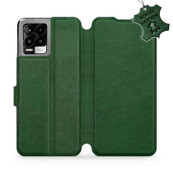 Phone Case Realme 8 - Design Green Leather
