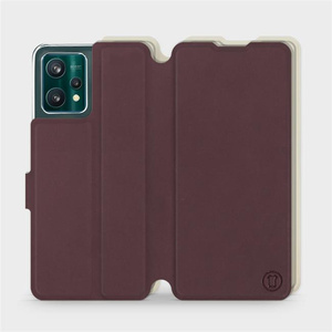 Etui Soft Touch do Realme 9 Pro - wzór Matowy burgund z platyną