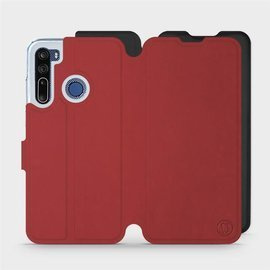 Phone Case HTC Desire 20 Pro - Design Dark Red with Black